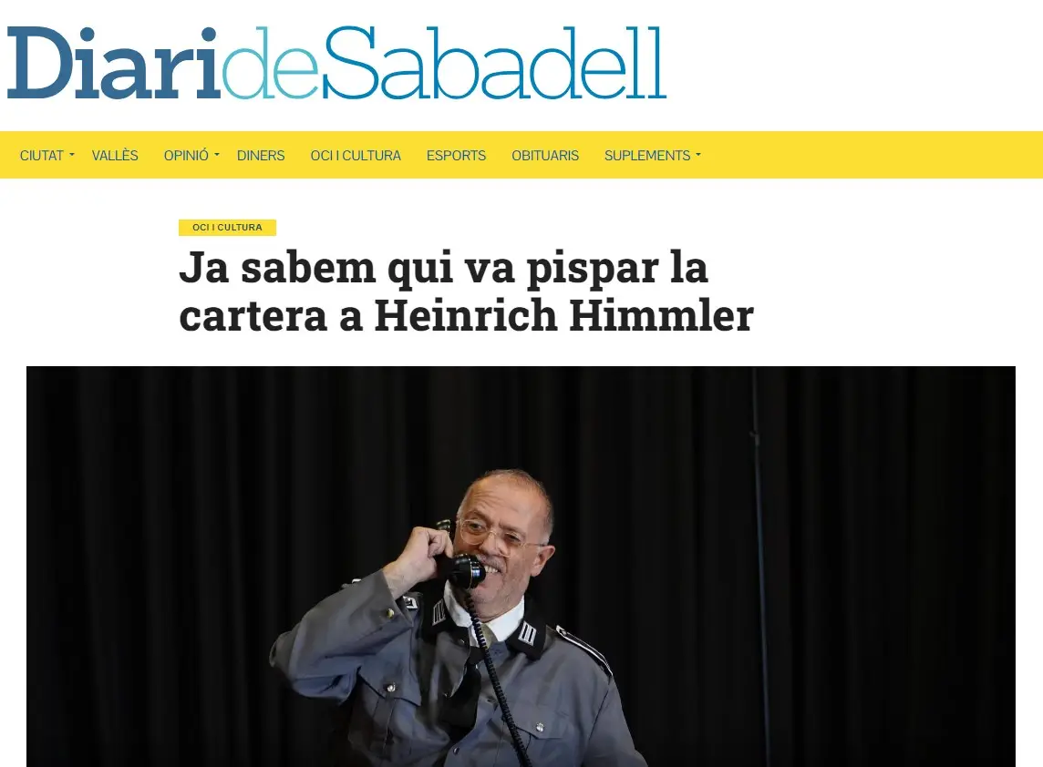Tres Homes Grossos. Negra sobre punt blanc. Publicat al Diari Sabadell